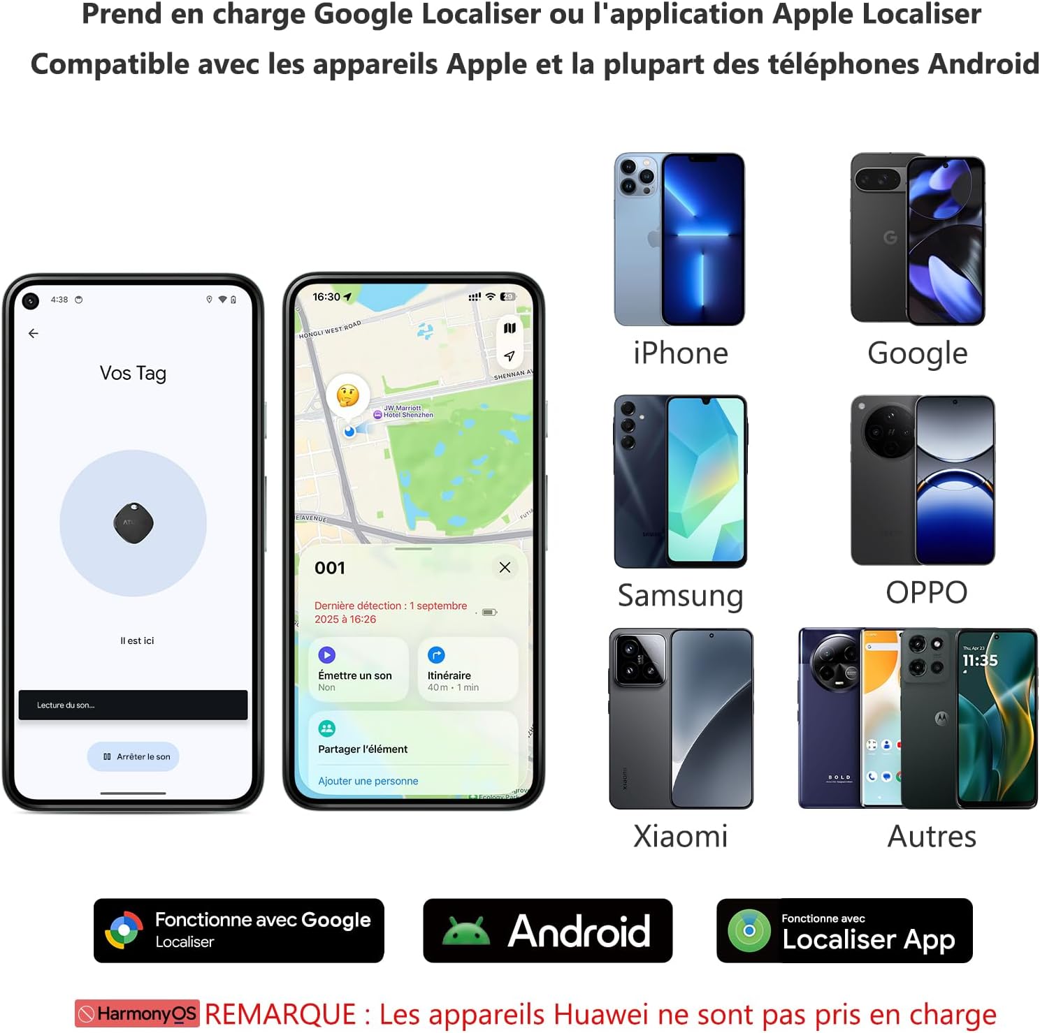 Thumbnail 6 de ATUVOS Smart Tag 4‑pack : traceur Bluetooth double écosystème pour clés, portefeuilles et bagages