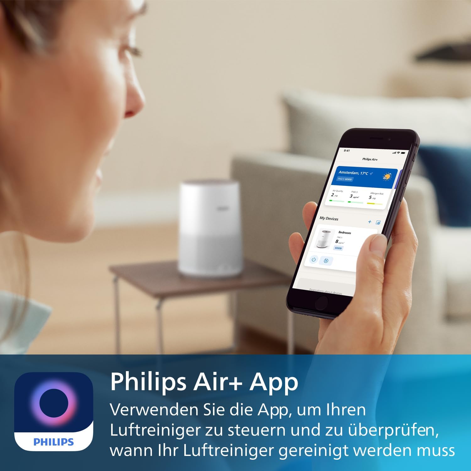 Thumbnail 5 de Philips Luftreiniger 600 Serie AC0650/10 – Ultraleise Allergiker-Luftreinigung für Räume bis 44 m²