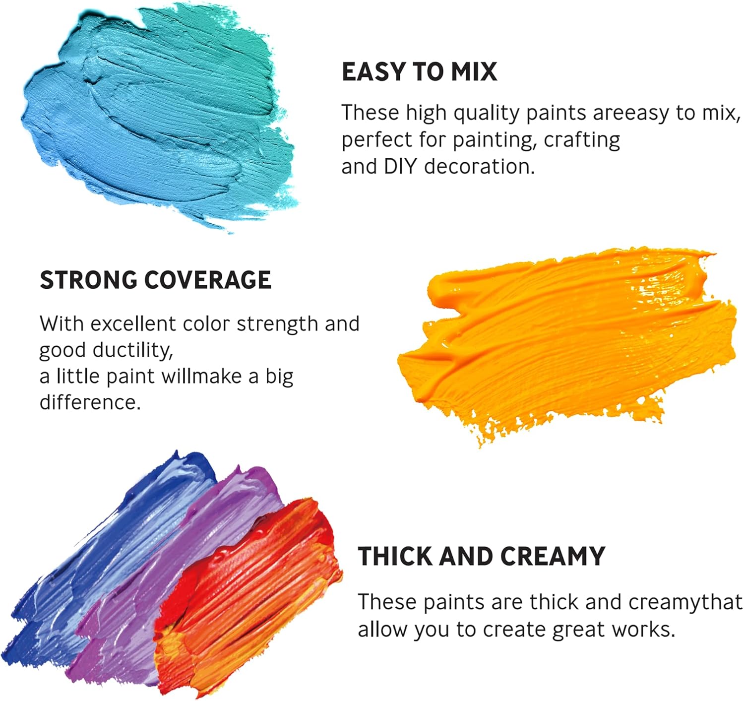 Thumbnail 2 de Peinture Acrylique 24 Couleurs Non Toxique – Kit polyvalent pour artistes et loisirs créatifs