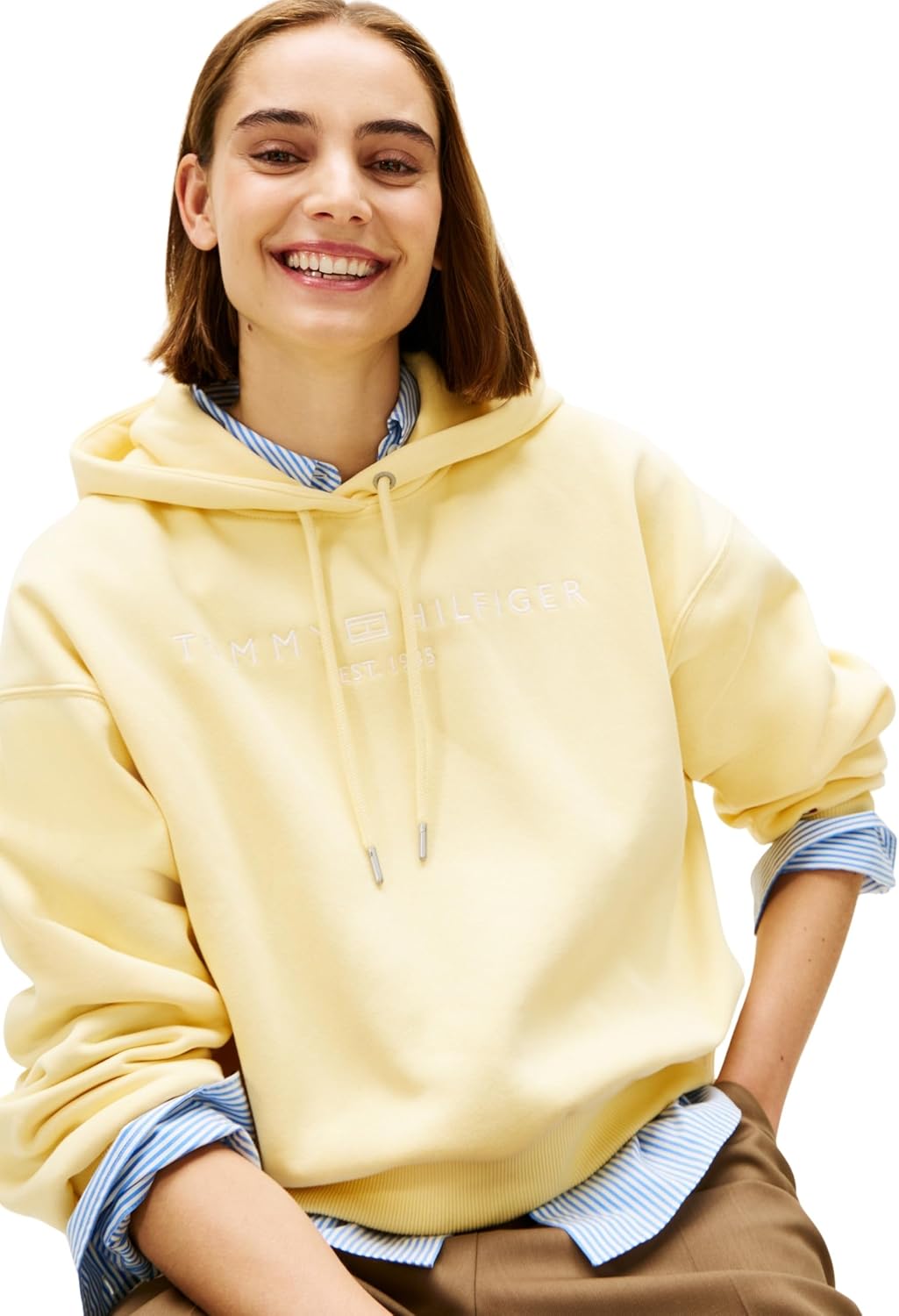 Detalle 2 de Tommy Hilfiger Corp Logo Mdrn Hoodie Ww0ww47832 – Sweat à Capuche Femme
