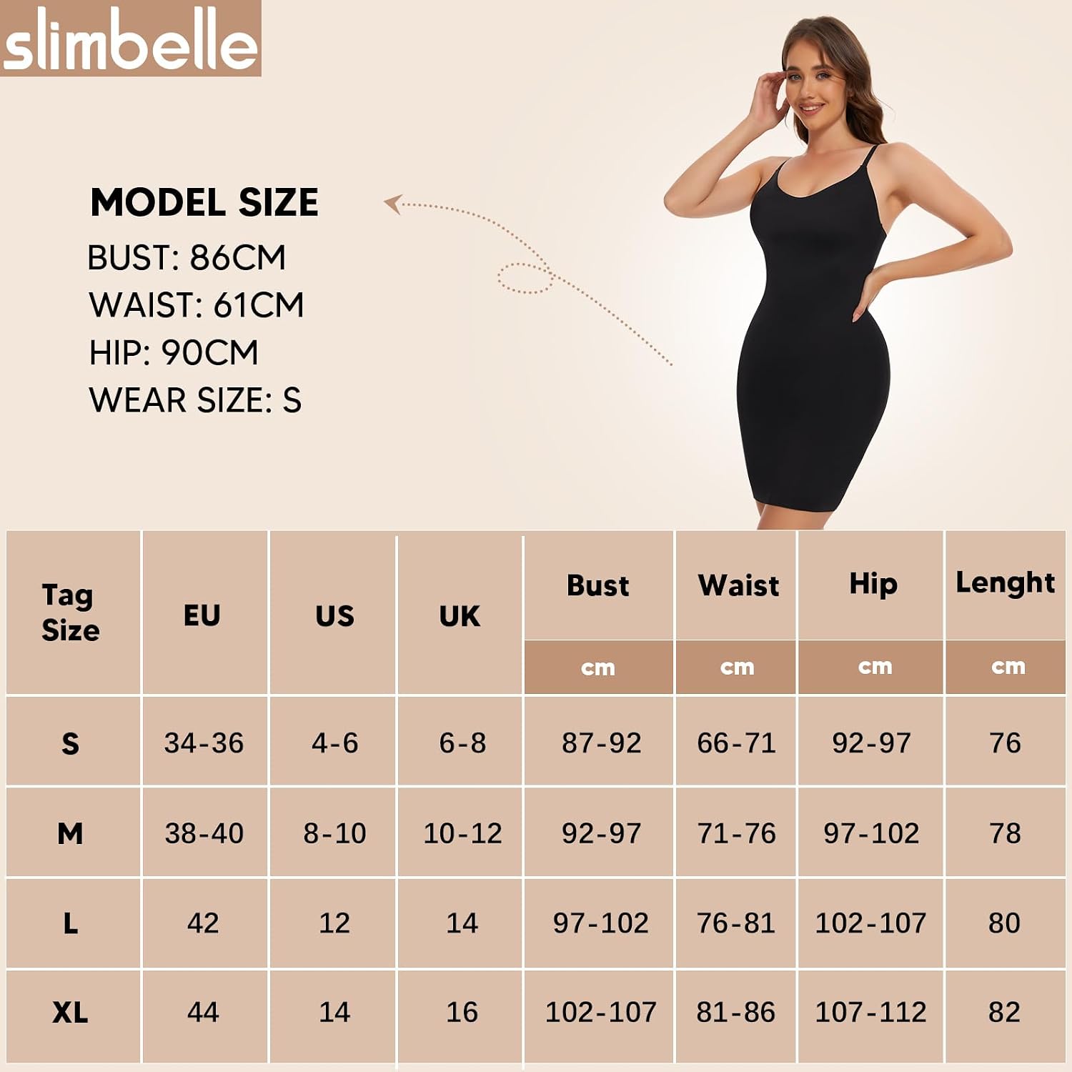 Detalle 2 de SLIMBELLE sukienka gorsetowa – bezszwowa halka modelująca z ramiączkami