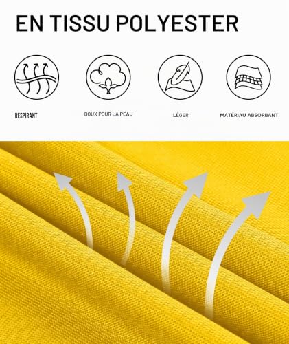 Thumbnail 5 de JACKETOWN Polo Homme Manche Courte Séchage Rapide et Respirant Jaune XL