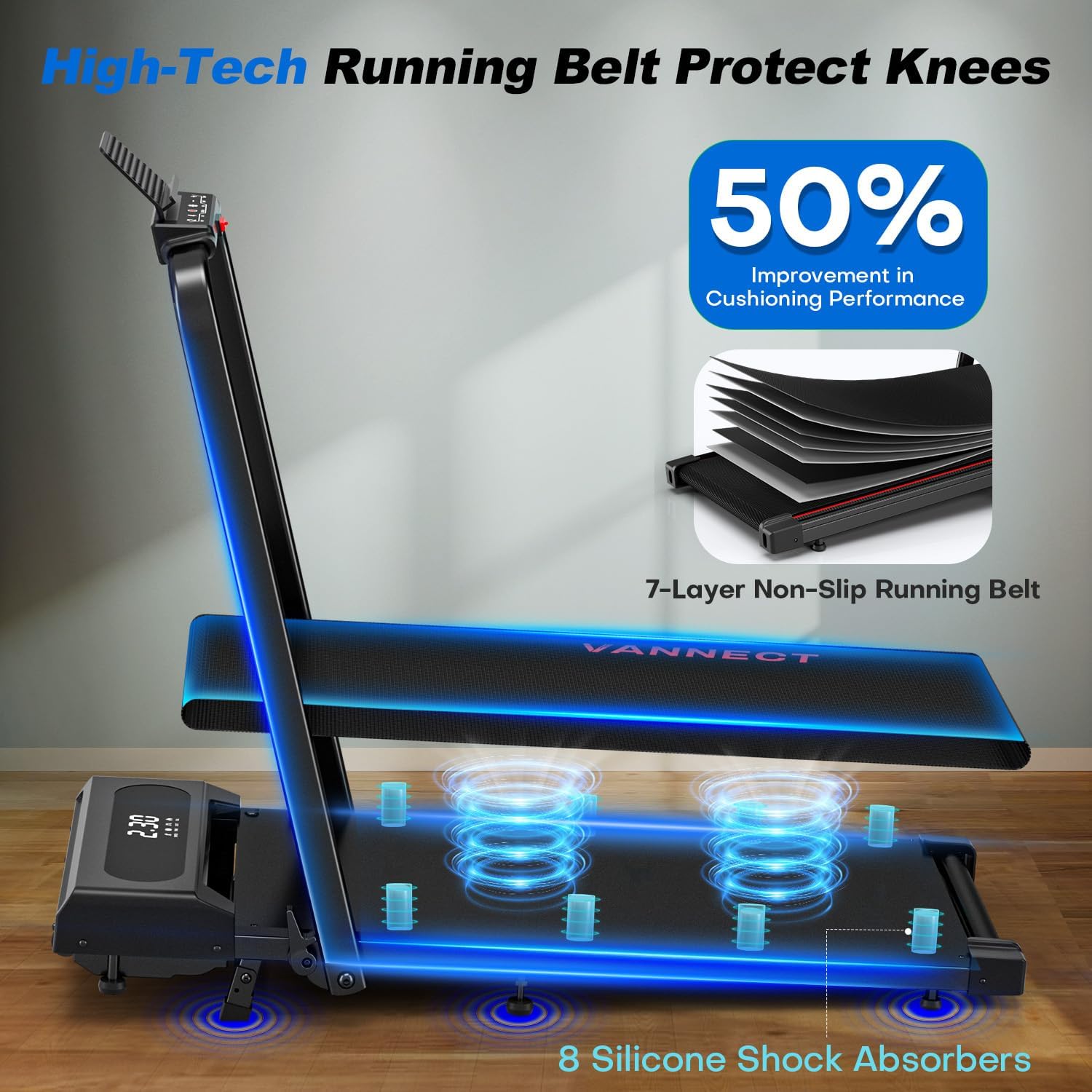 Detalle 2 de 6 in 1 Folding Treadmill 2.75HP 350LBS