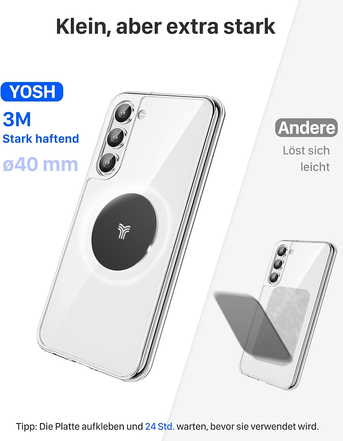Detalle de YOSH Handyhalterung Auto Magnet Lüftung 40mm