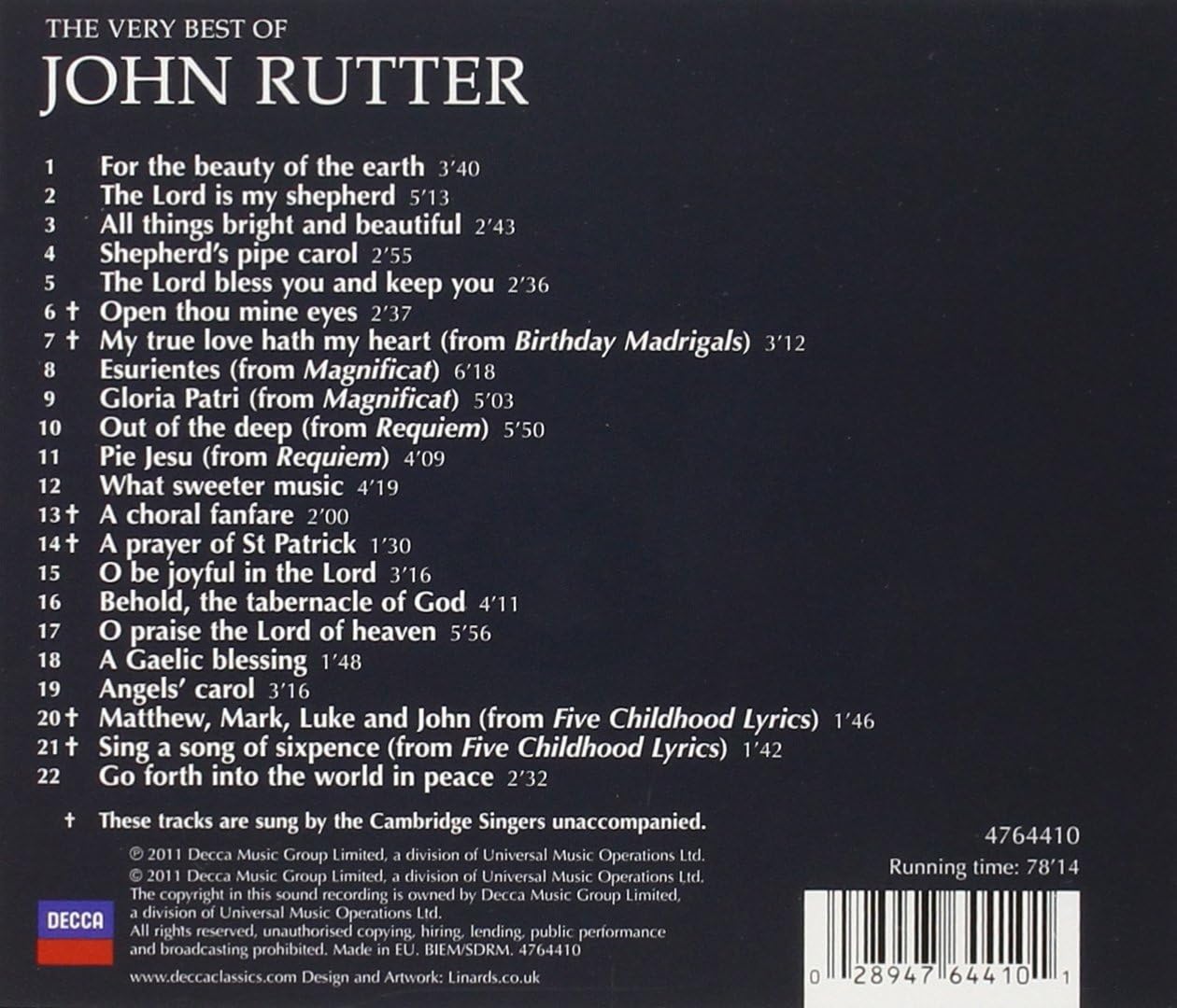 Thumbnail 1 de Decca The Very Best of John Rutter (CD)