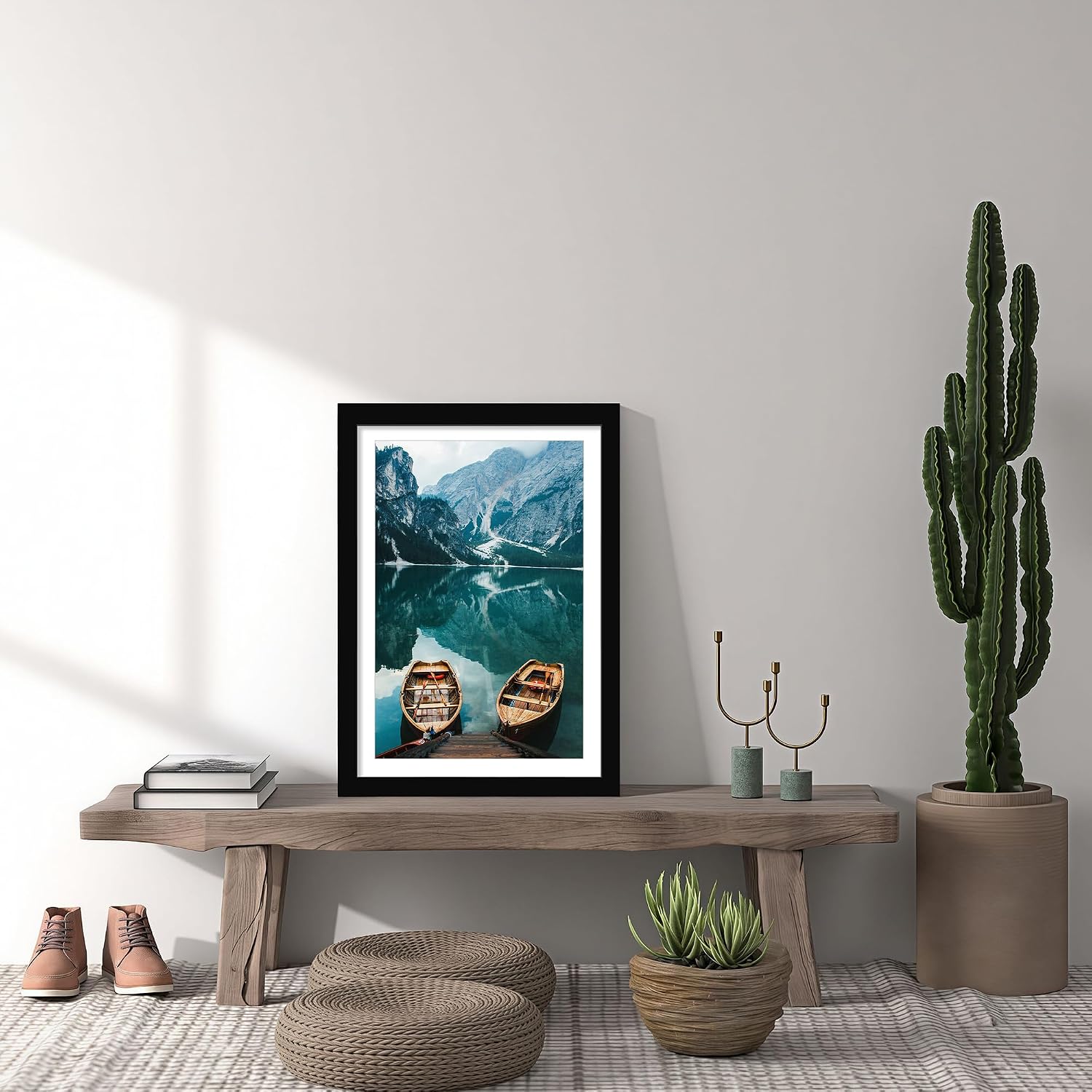 Detalle de Hongkee 14x20 Picture Frame, Black Wood Style