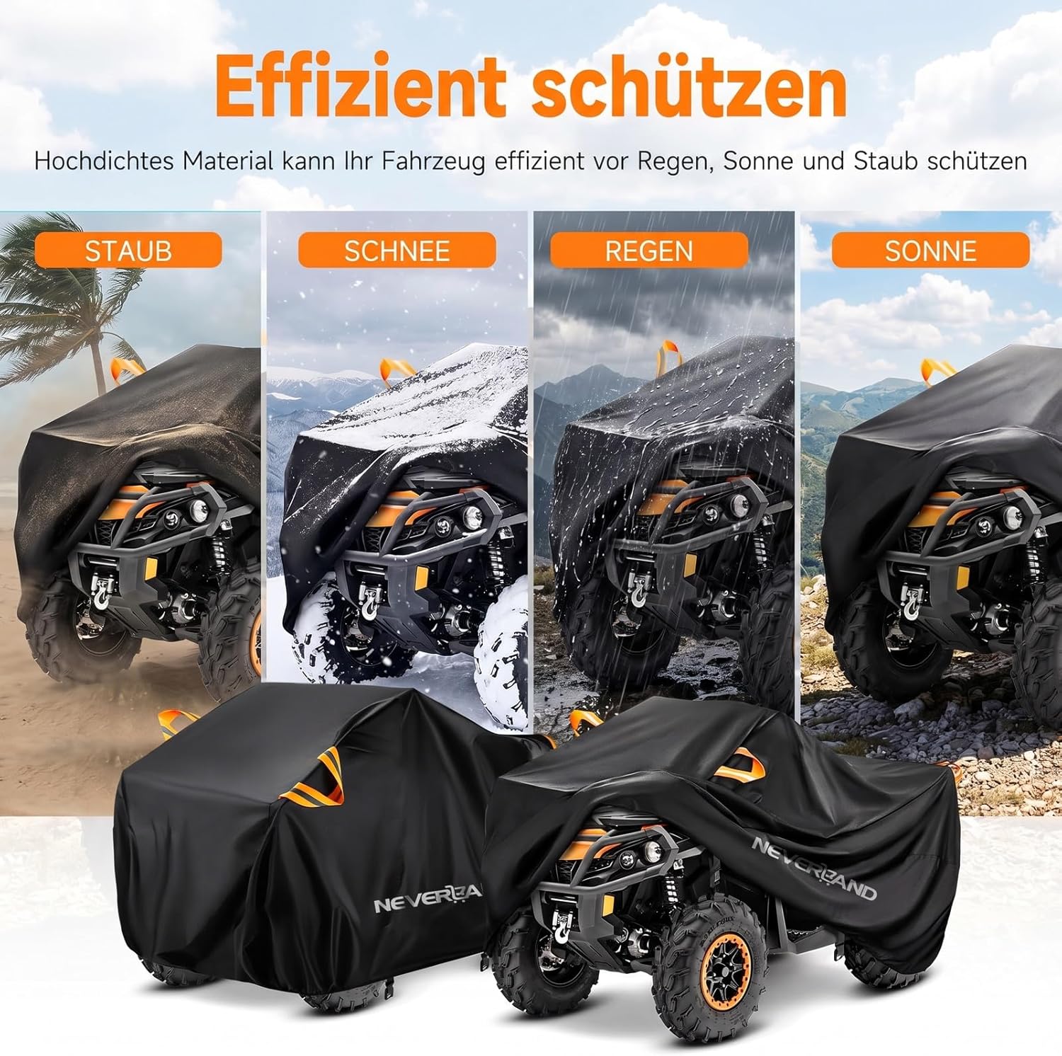 Thumbnail 3 de NEVERLAND XXXL Quad Abdeckplane 256×110×120 cm 🛡