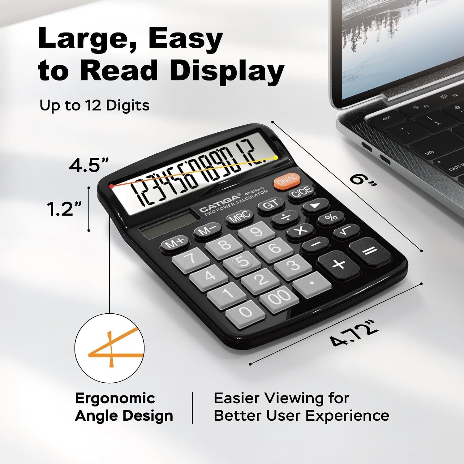 Detalle de CATIGA 12 Digit Desk Calculator 📟