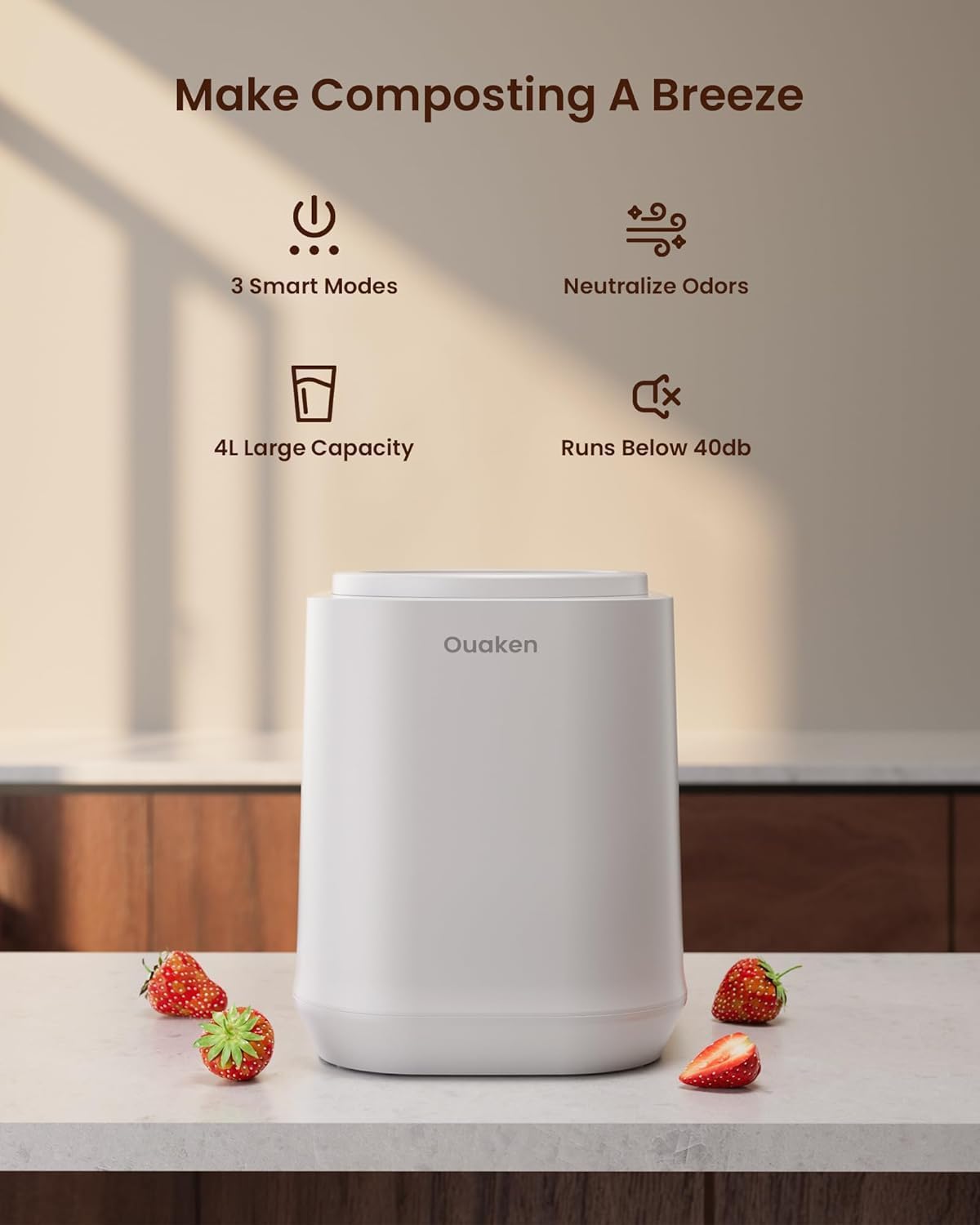 Detalle 2 de Ouaken 4L Electric Composter