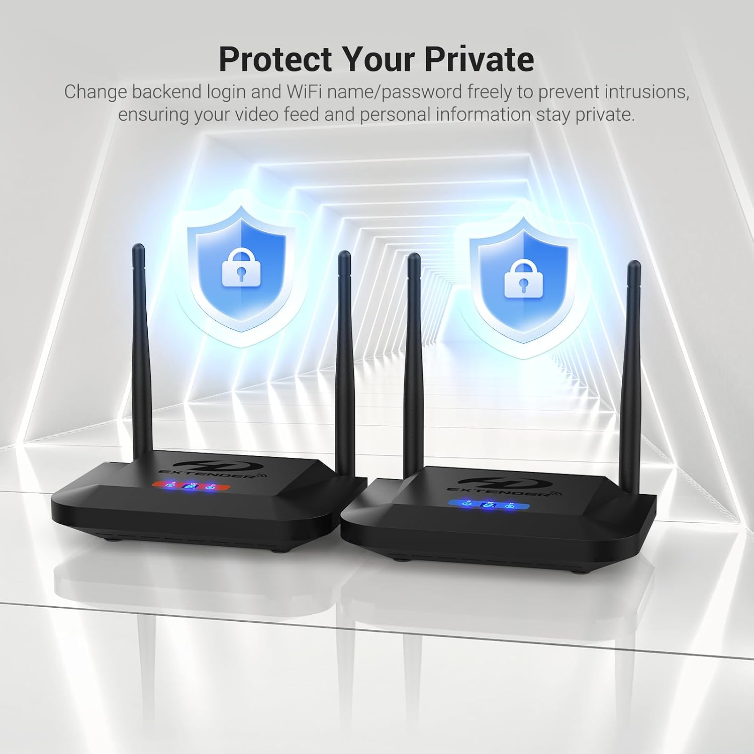 Detalle de Wireless HDMI Transmitter & Receiver 4K Decoding, 656 ft Range, 1 TX to 3 RX, IR Extend, Dual Cooling