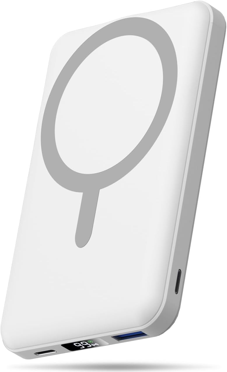 Detalle de AOGUERBE MagSafe Wireless Power Bank 10000mAh – 22,5W Schnellladung für iPhone 12–17
