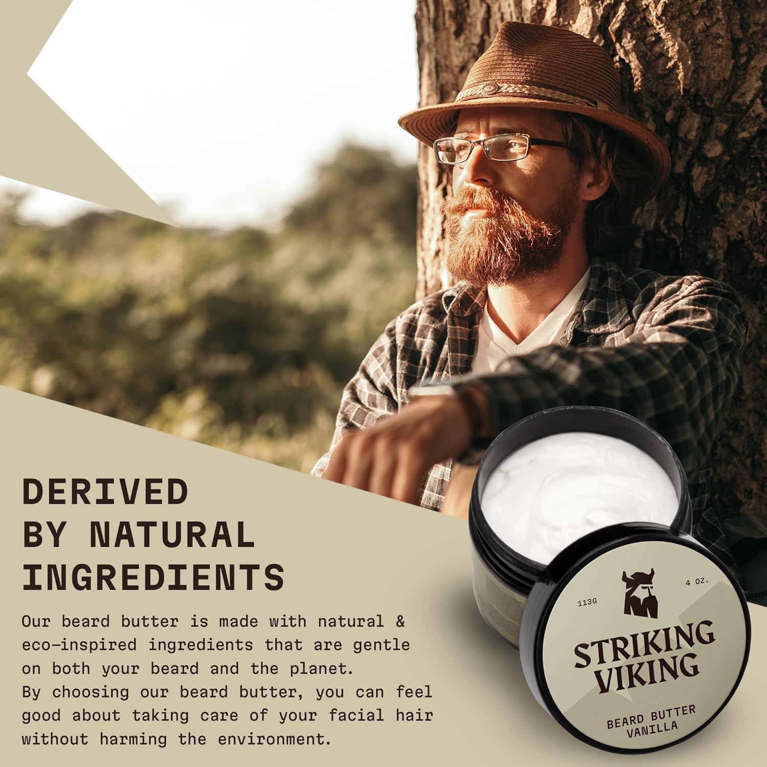 Detalle de Striking Viking Striking Viking Beard Butter (Vanilla, 4oz) — Non-Greasy Moisturizer for a Soft, Hydrated Beard