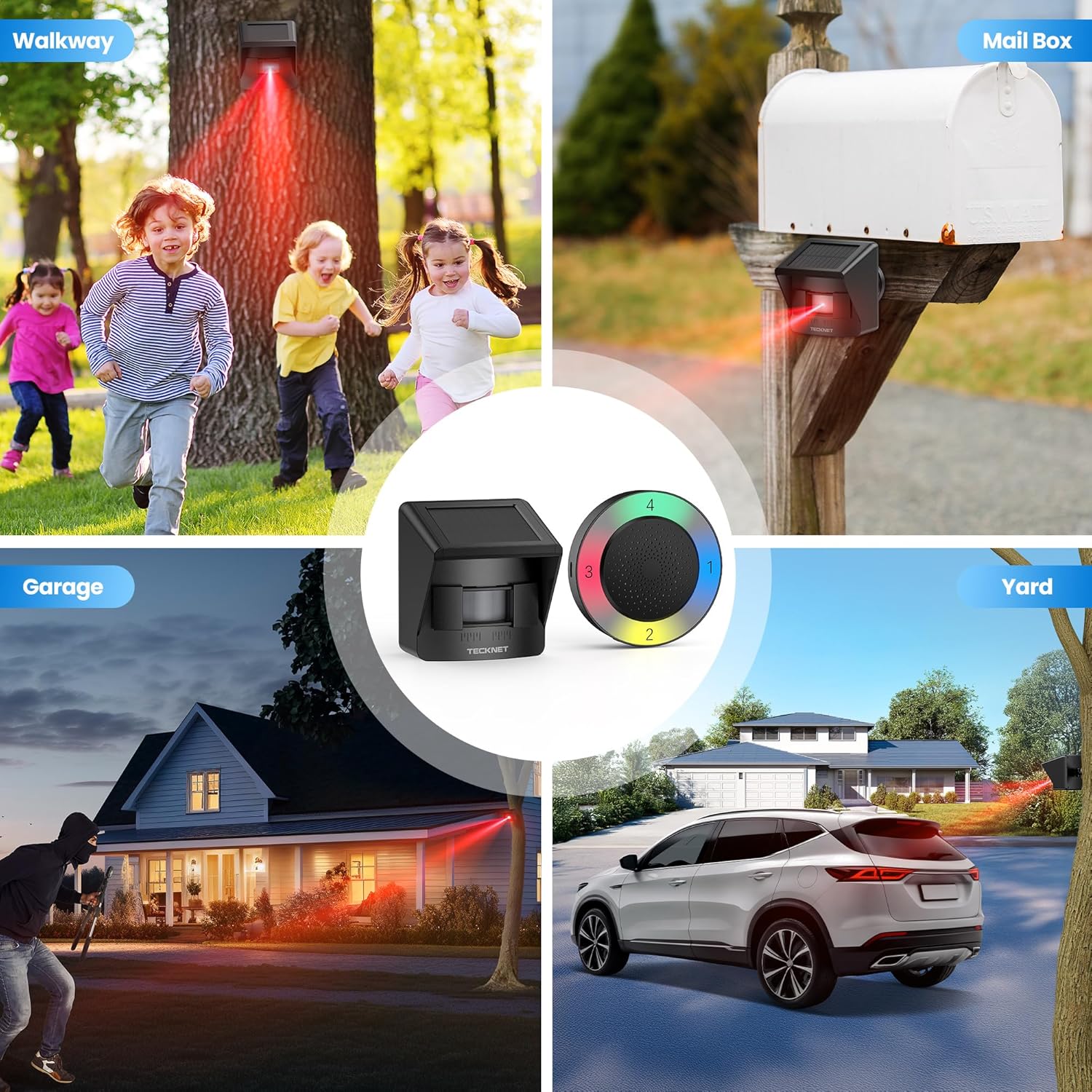 Thumbnail 5 de TECKNET Solar Driveway Alarm 2600ft Range