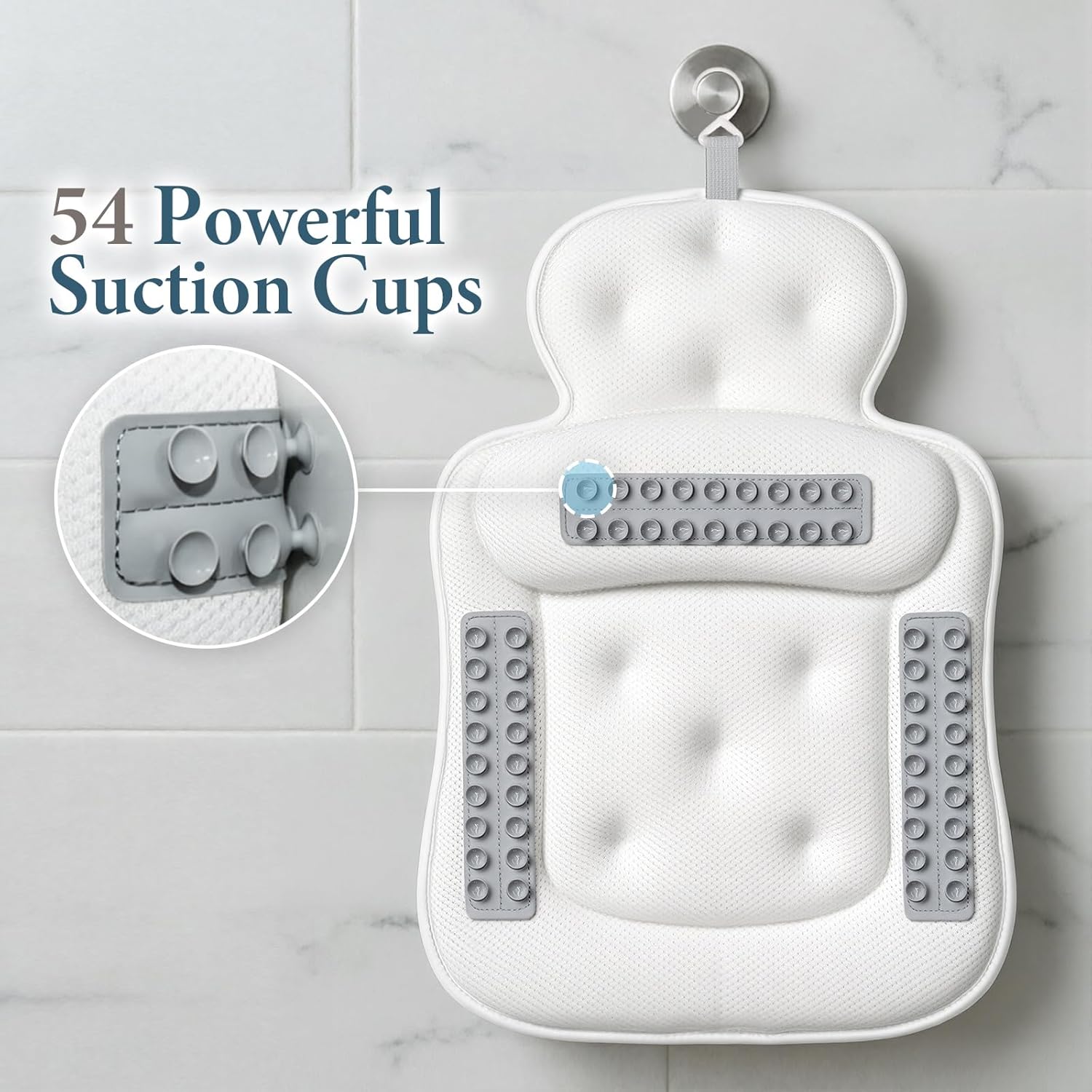 Detalle 1 de Tub bath pillow with 54 suction cups