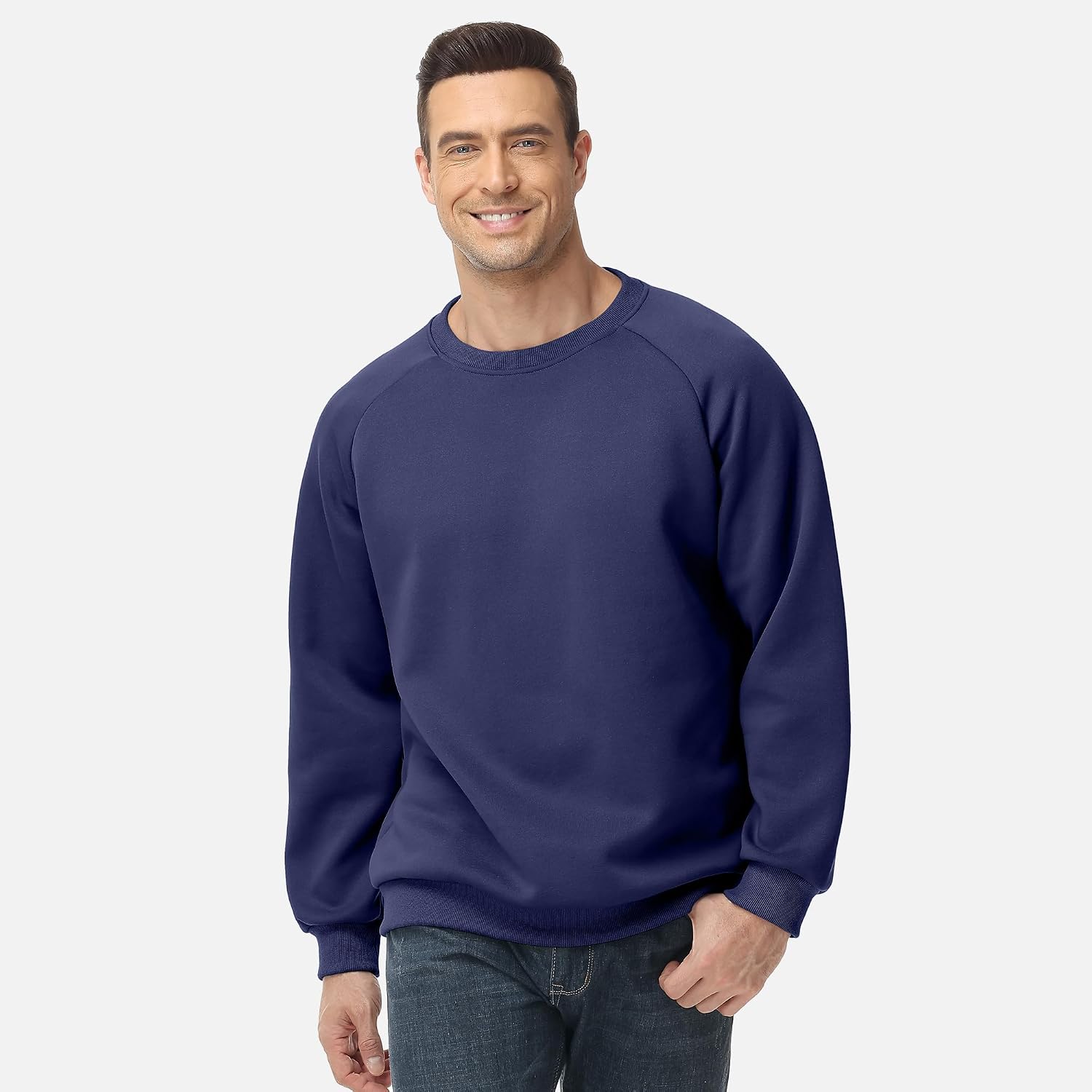 Detalle de PepyPepy Herren Sweatshirt aus Baumwolle – weich, warm & atmungsaktiv für Alltag und Freizeit