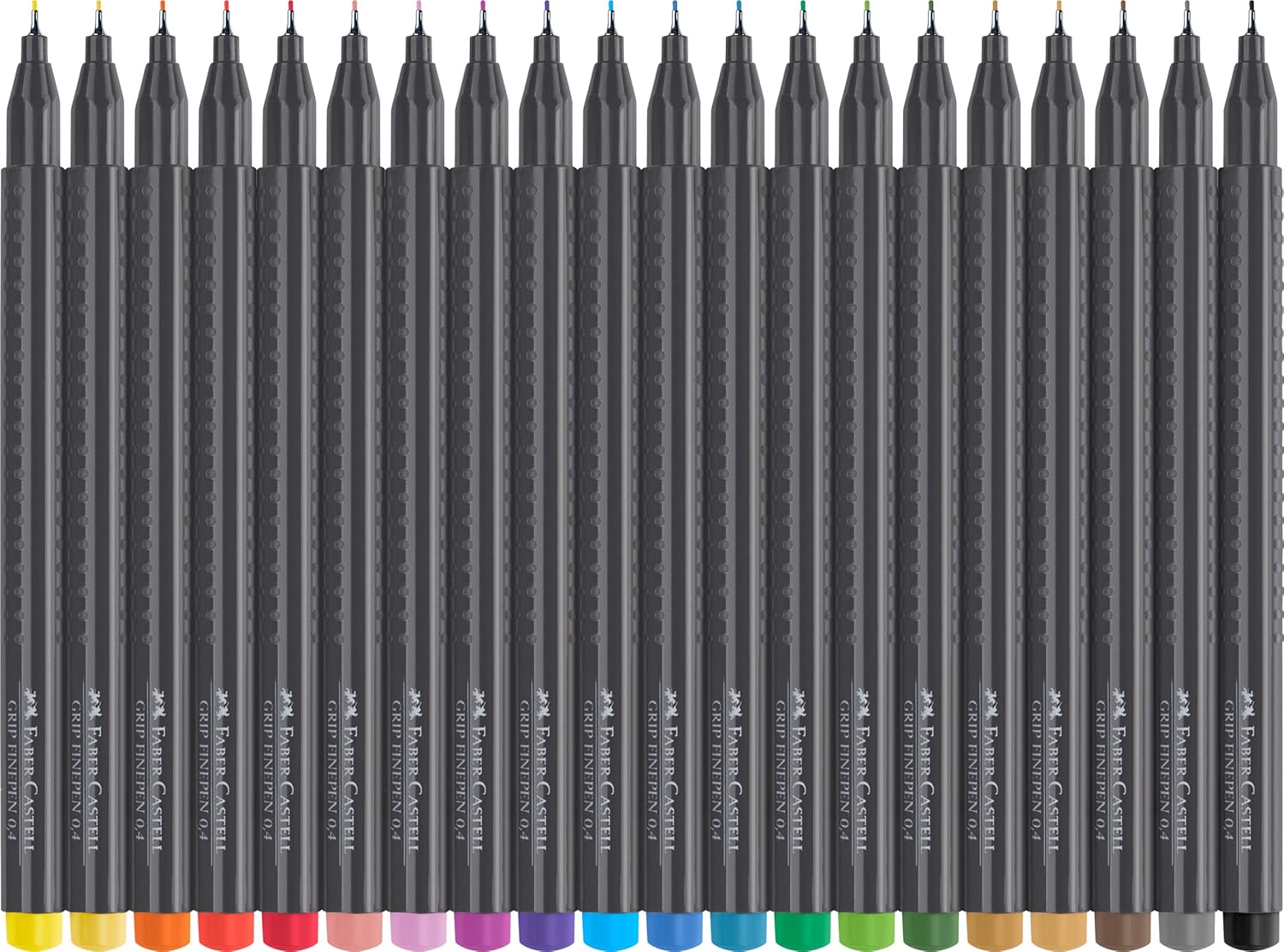 Detalle de Faber-Castell 151630 Box mit 30 Grip Finelinern – 0,4 mm, ergonomischer Griff