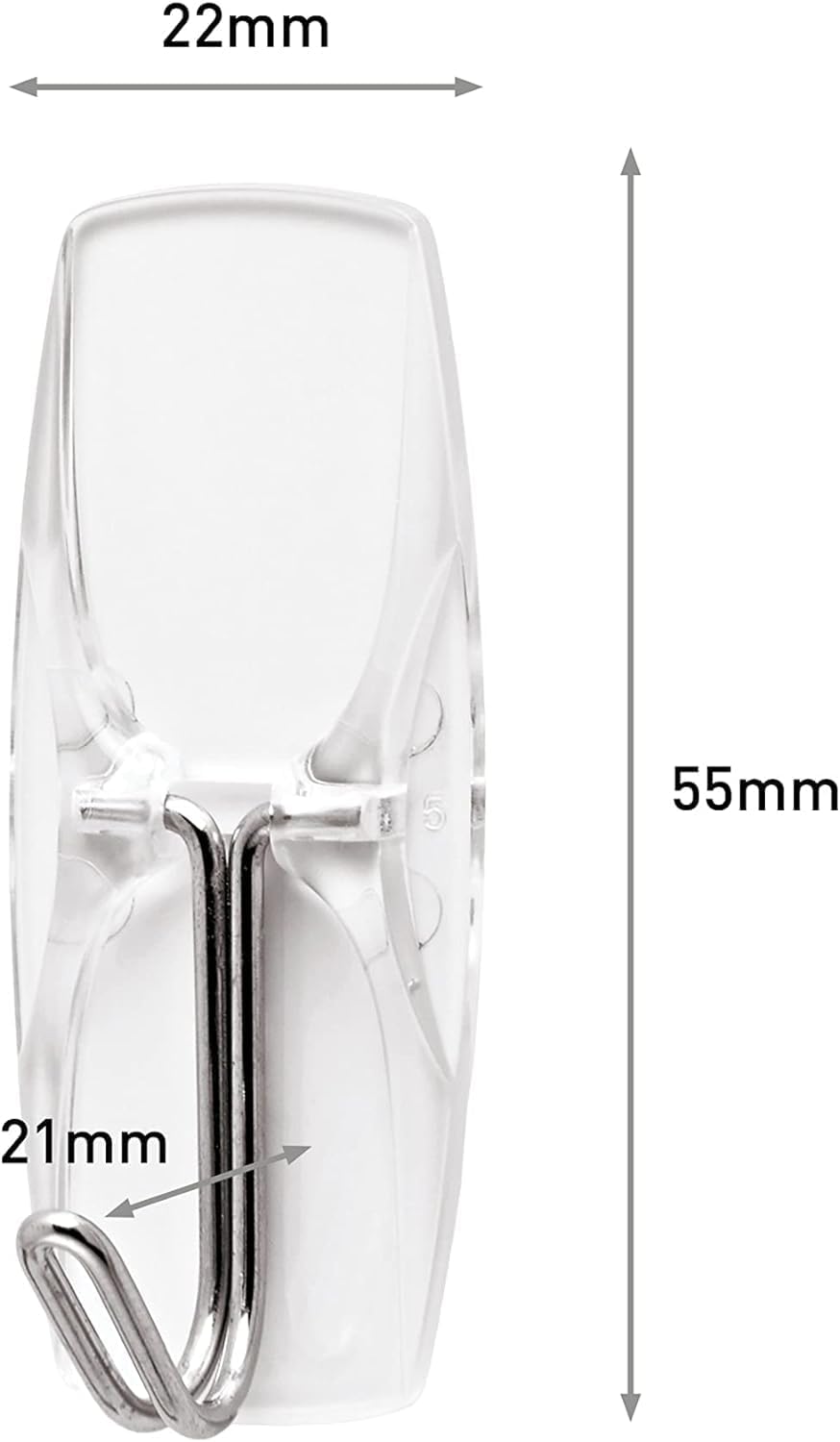 Thumbnail 1 de Command Wire Toggle Hooks – Medium, Transparent (10 Hooks + 12 Strips) for Damage-Free Indoor Hanging