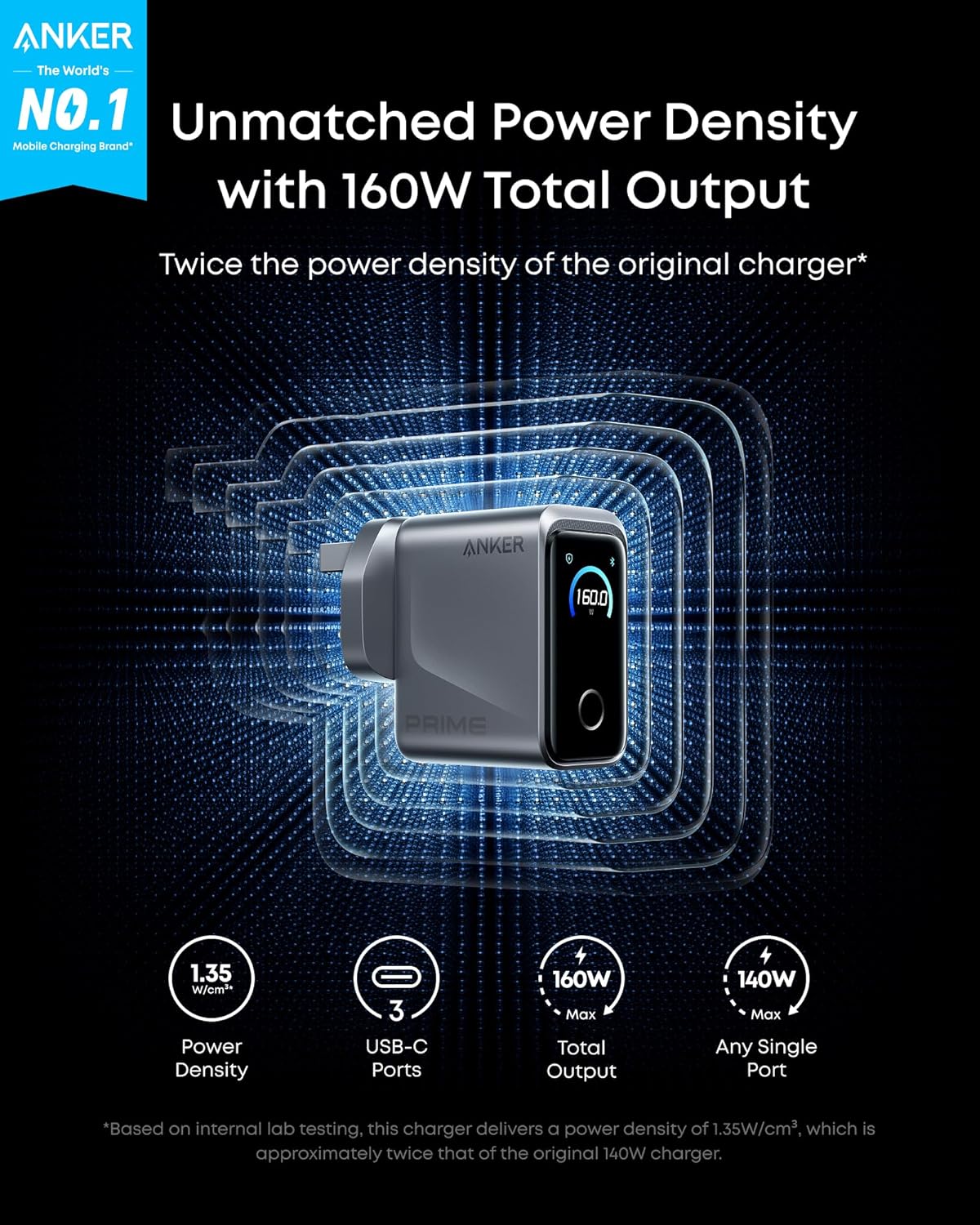 Thumbnail 1 de Anker Prime 160W 3‑Port USB‑C charger