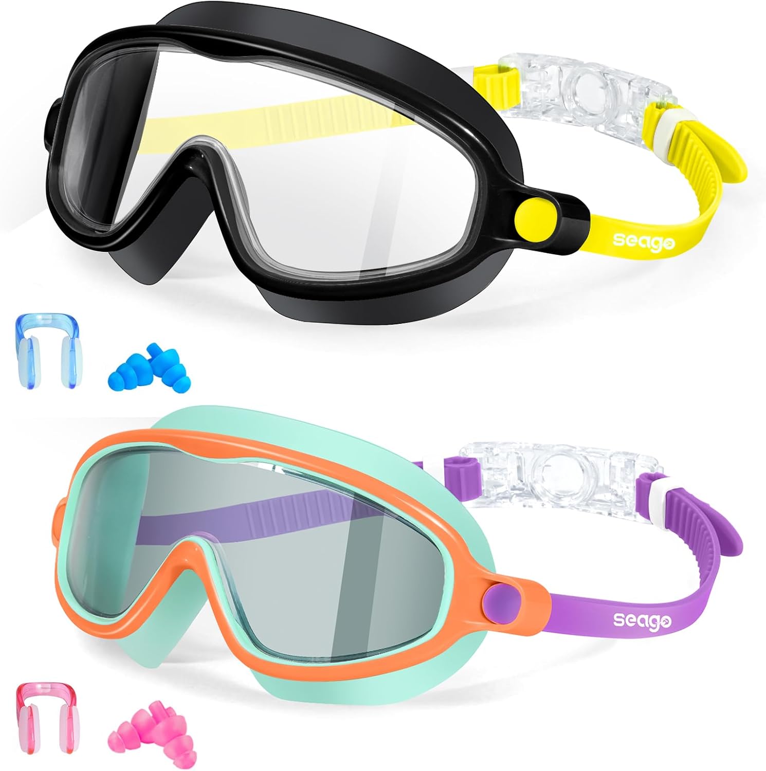Thumbnail 6 de Seago Swim Goggles 2 Pack, Anti-Fog UV 3-14