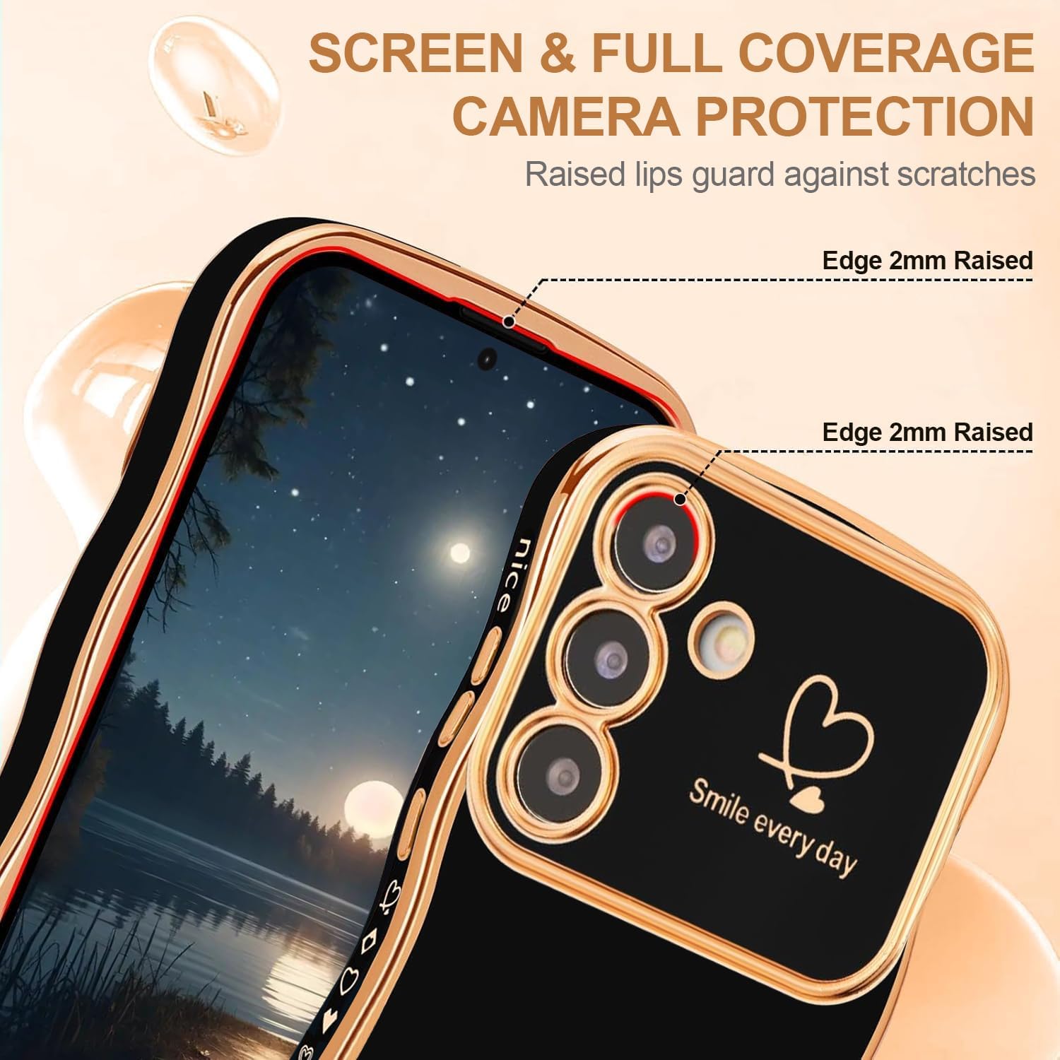 Detalle de Keteen Handyhülle Samsung Galaxy S25 Plus – Dünn, flexibel, mit lockigen Wellen und Kamera-Schutz