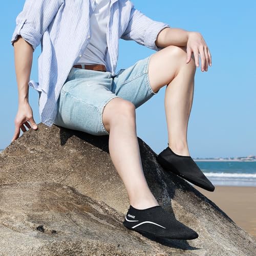 Thumbnail 8 de Sixspace Wasserschuhe Badeschuhe, 487 Schwarz, 47 EU – Barfußgefühl mit rutschfester Sohle