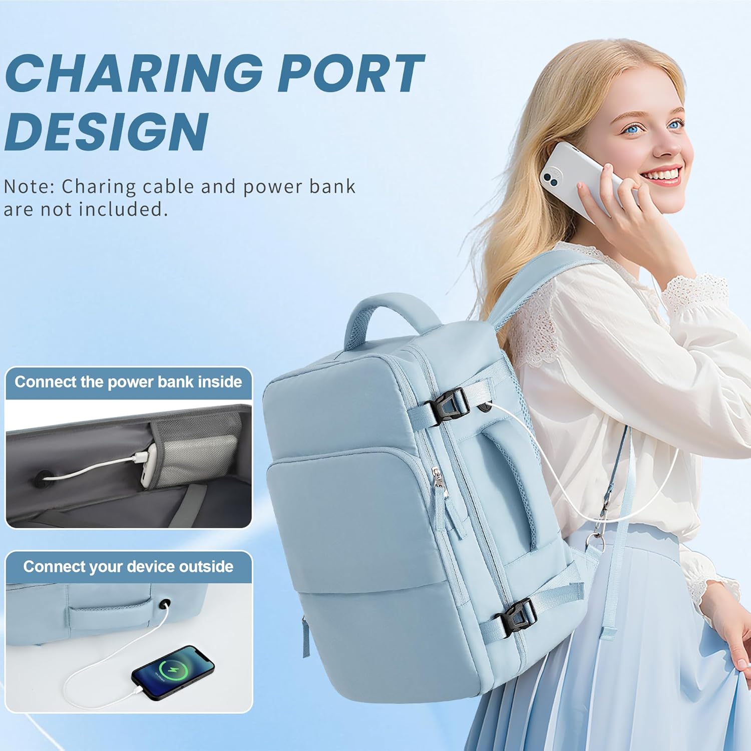 Detalle de Sinaliy Travel Backpack 16-inch Laptop Pocket