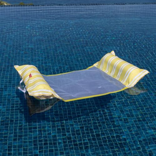 Detalle de Flamingueo Colchoneta Piscina – Hamaca Hinchable con Rejilla de Nylon y Funda de Poliéster