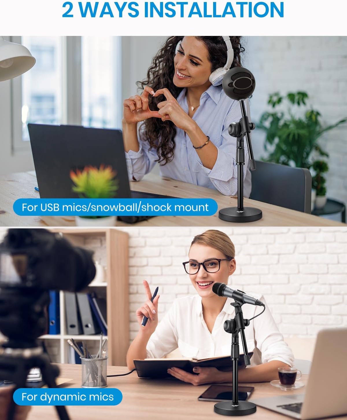 Detalle 2 de Moukey tabletop microphone stand MMs-5