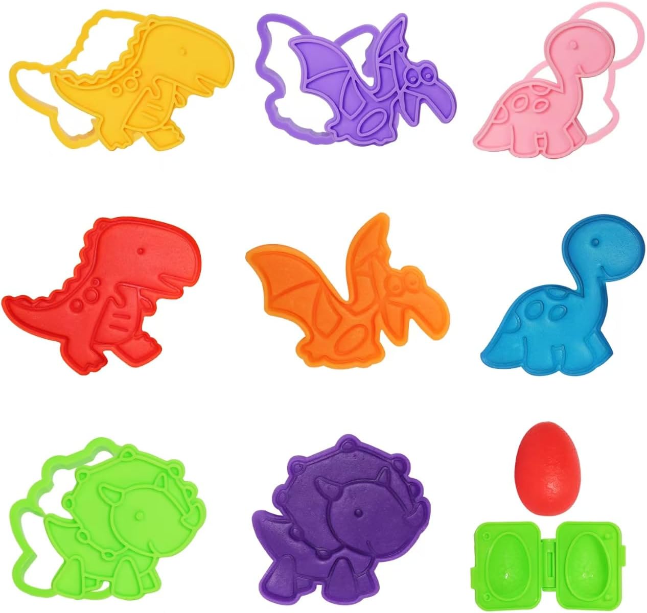 Detalle de Playdough Accessories Set: 47 Pcs Dino Dinosaur Tools & Cutters for Kids