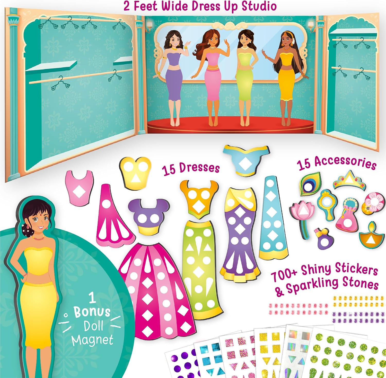 Detalle 2 de Imagimake Magnetic Dress-Up Set, 30 pieces