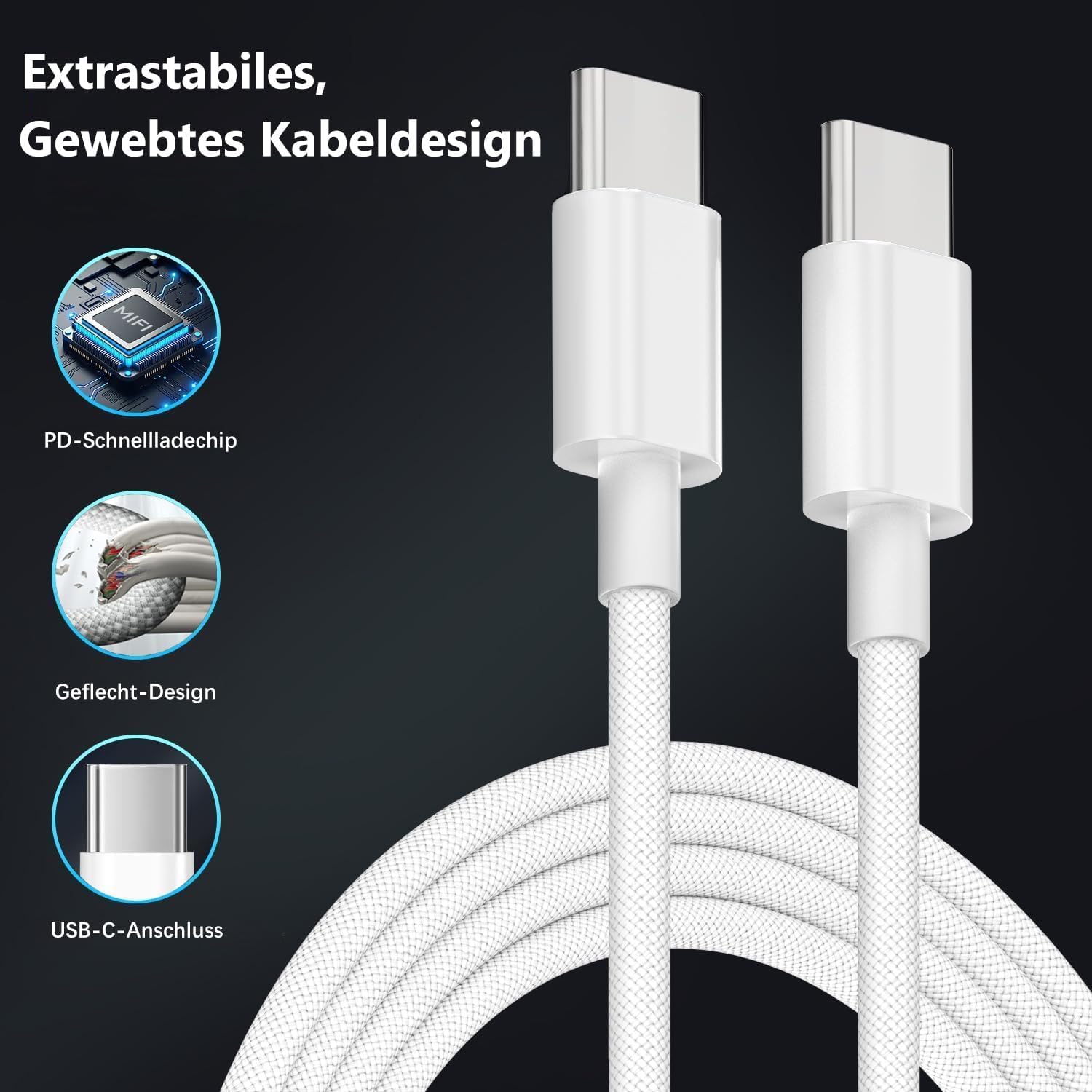 Thumbnail 3 de 25W USB C Schnellladegerät mit Kabel 1 m