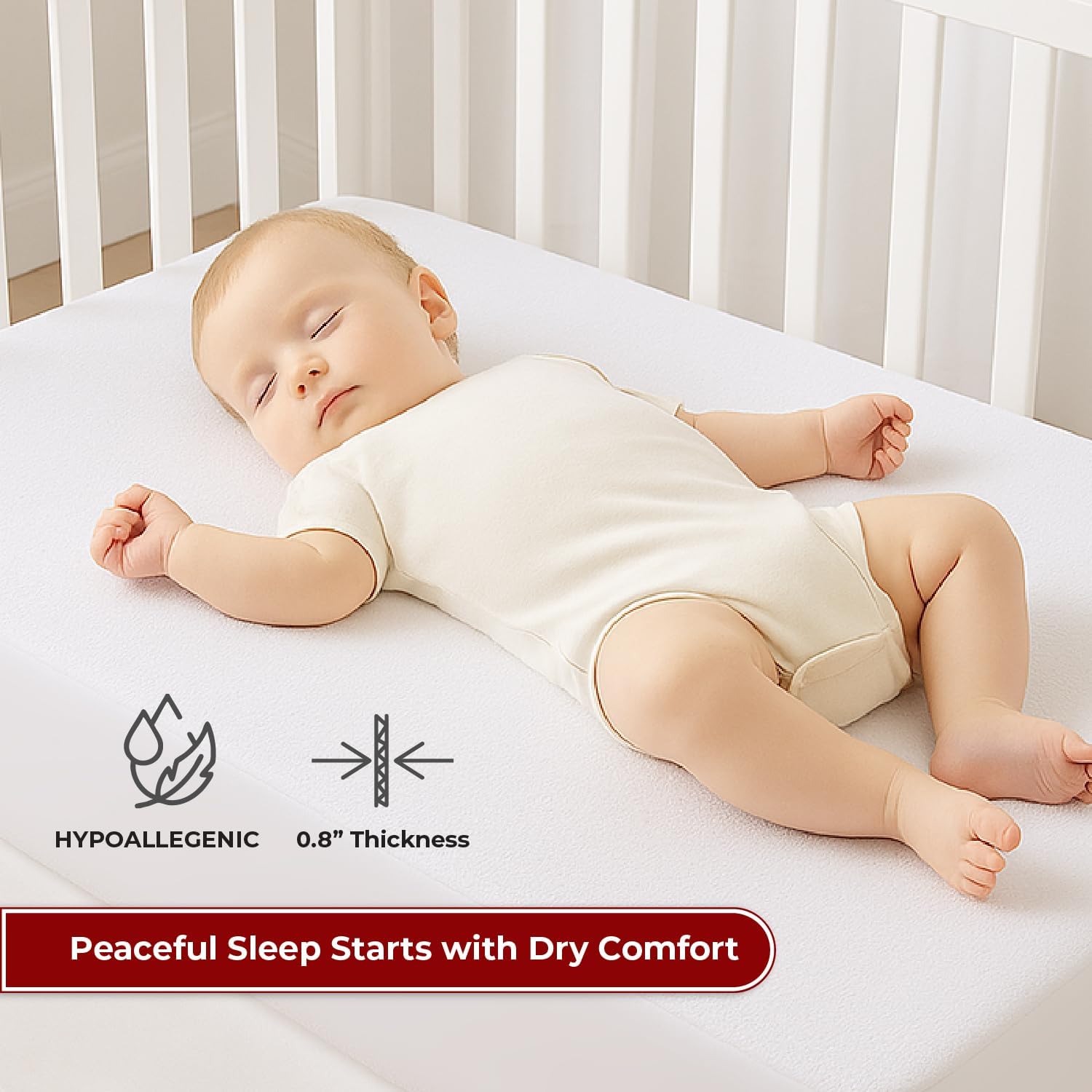 Thumbnail 6 de Crib mattress protector 2 pack, 50x85cm