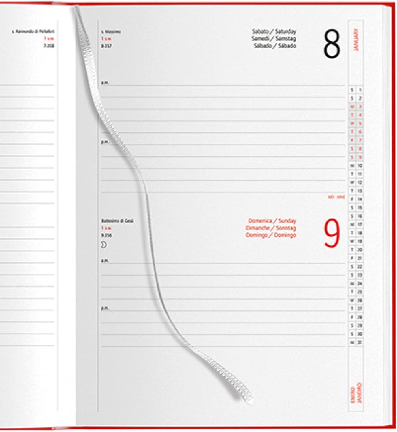 Detalle de Pubblimania professionele dagplanner 2027 A5, 336 pagina’s, meertalig