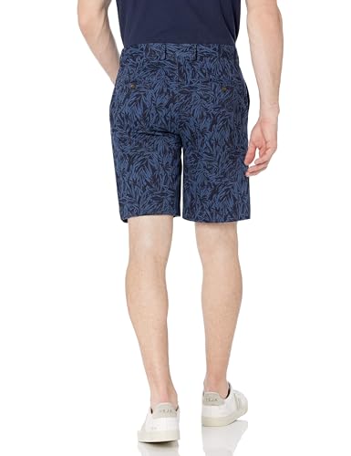 Detalle de Amazon Essentials Men's Classic Fit 9" Chino Shorts with Pockets in Indigo Palm Leaf Print (31W)
