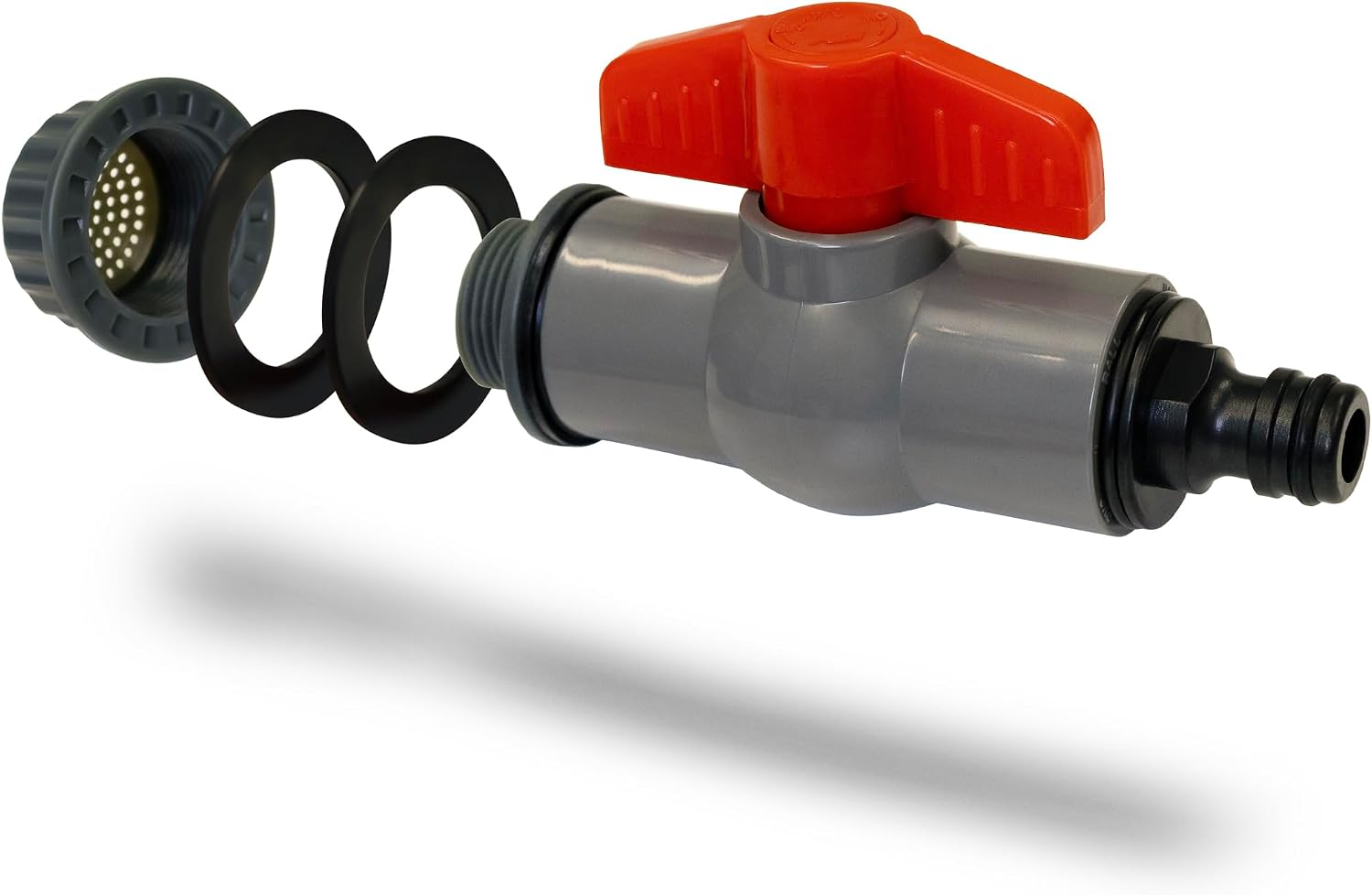 Detalle de YourCasa Auslaufhahn für Regentonne mit Filter – 3/4 Zoll, kompatibel mit gängiger Schnellkupplung, Absperrfunktion