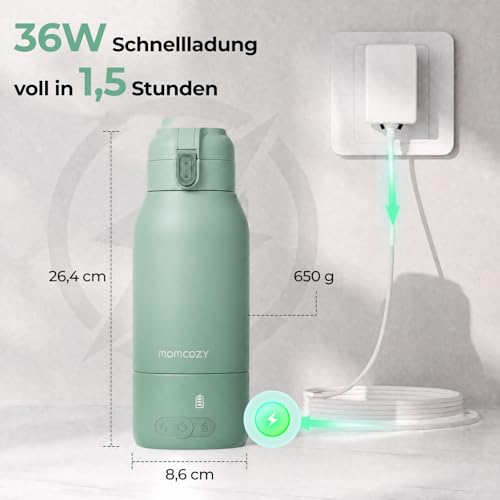 Thumbnail 7 de Momcozy Flaschenwärmer unterwegs – schnelles, gleichmäßiges Erwärmen für Muttermilch und Wasser
