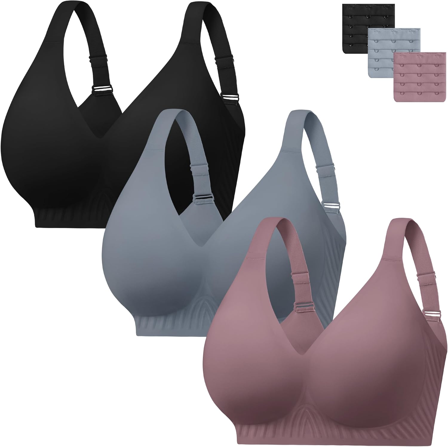 Detalle de habibee Jelly Push-Up Bra, Wireless Full-Coverage Support, Sizes 32D–46E