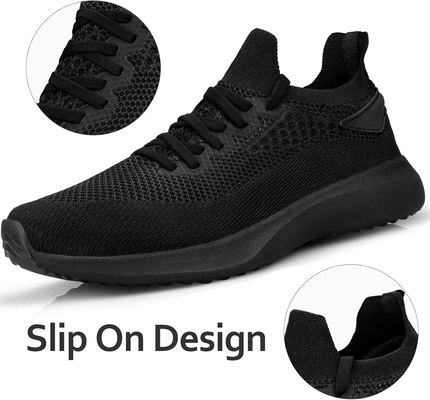 Detalle de Giniros Scarpe Uomo Mesh: Sneakers Slip-On Traspiranti per Corsa, Camminata e Daily