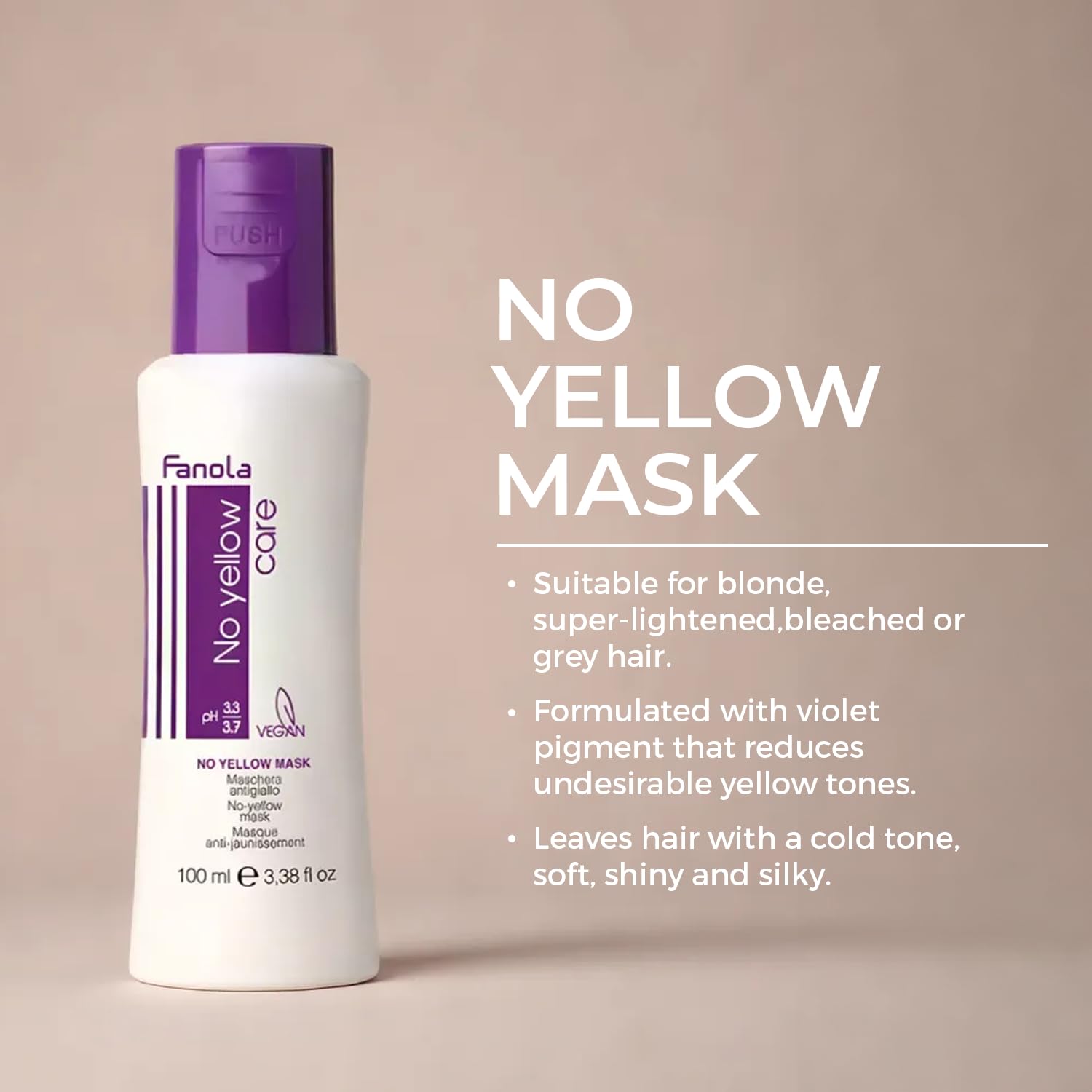 Thumbnail 6 de Fanola No Yellow Maske Banane 100 ml – Neutralisiert Gelbstich und macht Haar weich