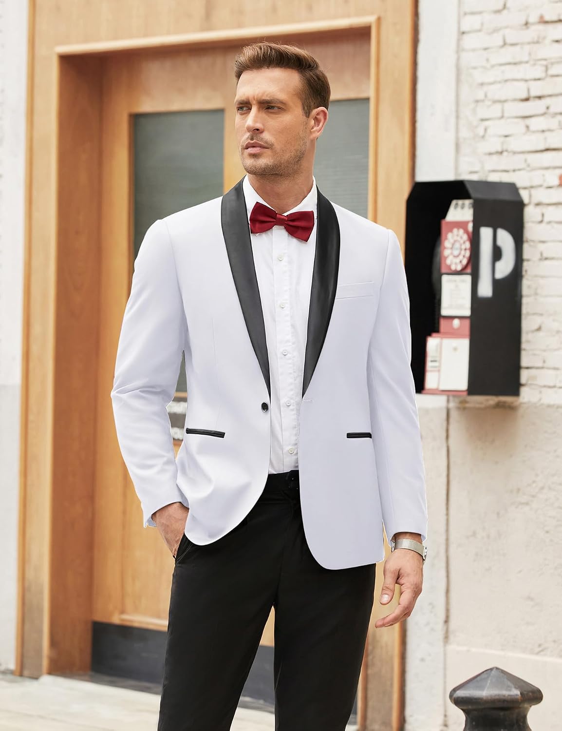 Thumbnail 3 de COOFANDY tuxedo jacket for wedding 1-button