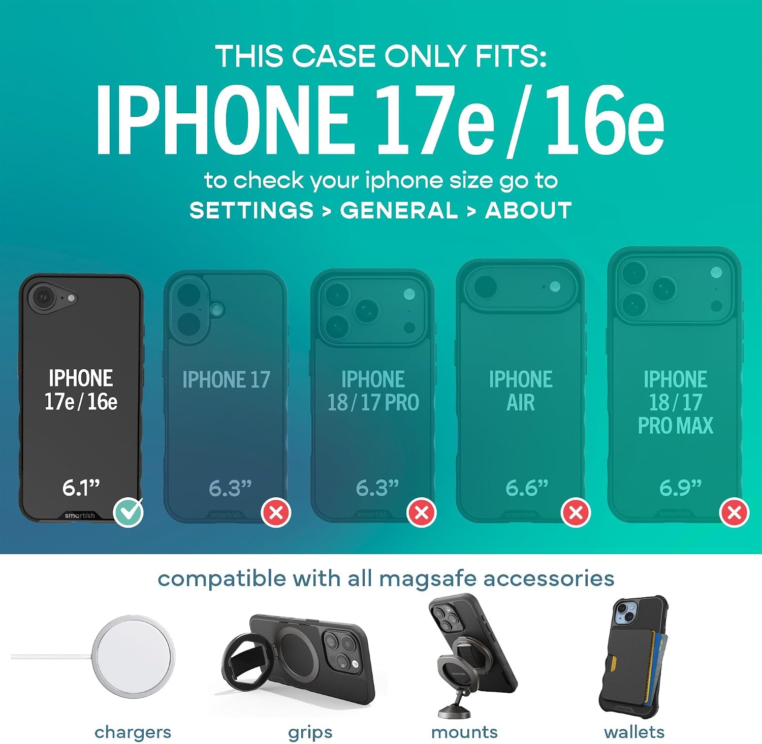 Detalle 1 de Smartish MagSafe iPhone Case, Gripmunk