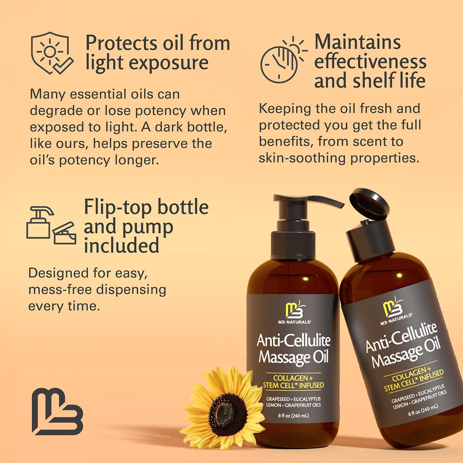 Thumbnail 5 de M3 Naturals Anti-cellulite Oil with Collagen, 8 fl oz