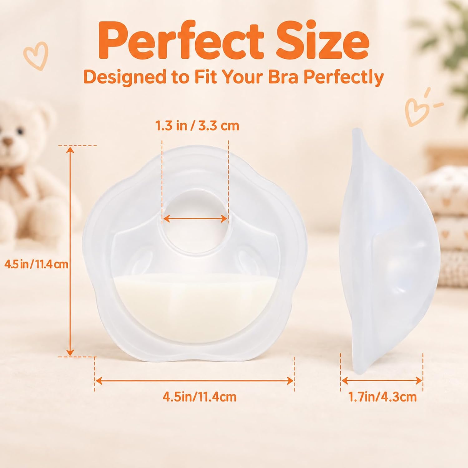 Detalle 2 de JVEOO Silicone Breast Milk Collectors, 2-Pack, 1 oz/30 ml per side