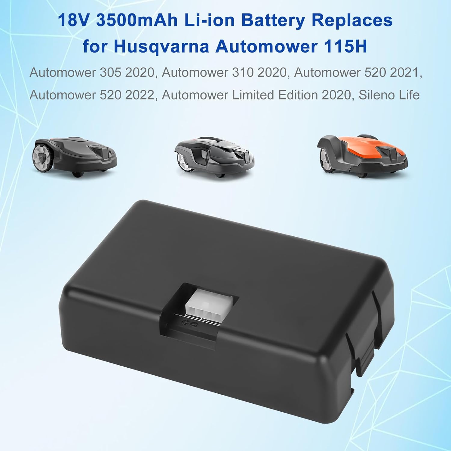 Thumbnail 3 de 18V 3500mAh Ersatzakku für Husqvarna Automower von Shentec – kompatibel mit Automower 115H, 305/310/520 (2020–2021) und Gardena Sileno