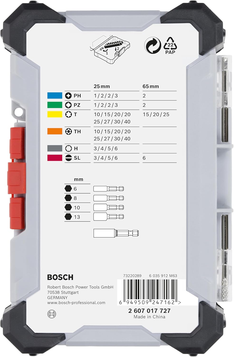 Thumbnail 2 de Bosch Set di 43 punte per avvitatori extra rigidi – 43 pezzi, codifica a colori