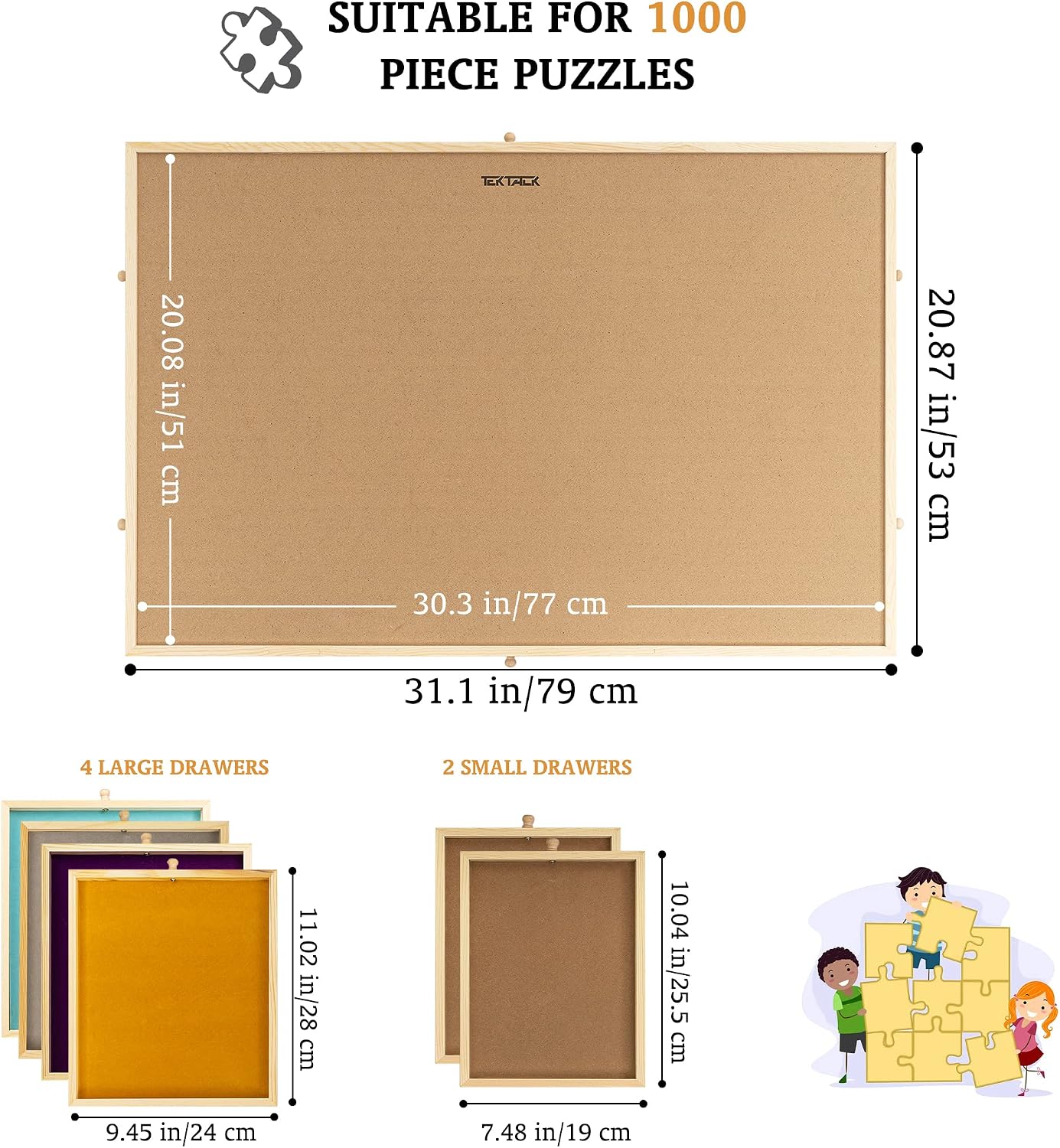 Thumbnail 4 de Tektalk Puzzletisch 77Ă51 cm đ§©
