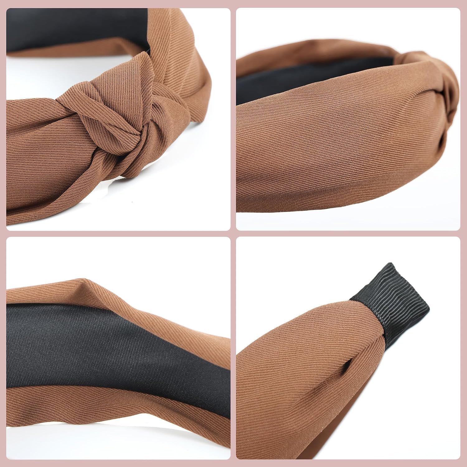 Thumbnail 4 de Funtopia 9-Piece Knotted Headband Set for Women, Leopard Print and Solid Colors