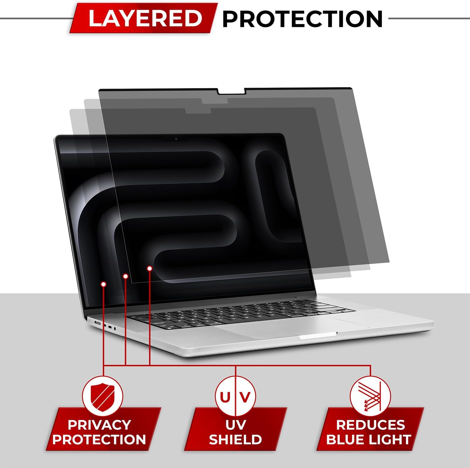 Thumbnail 6 de SightPro SP-PSM14MP21 / PFNAP011 Magnetic Privacy Screen for 14-inch MacBook Pro