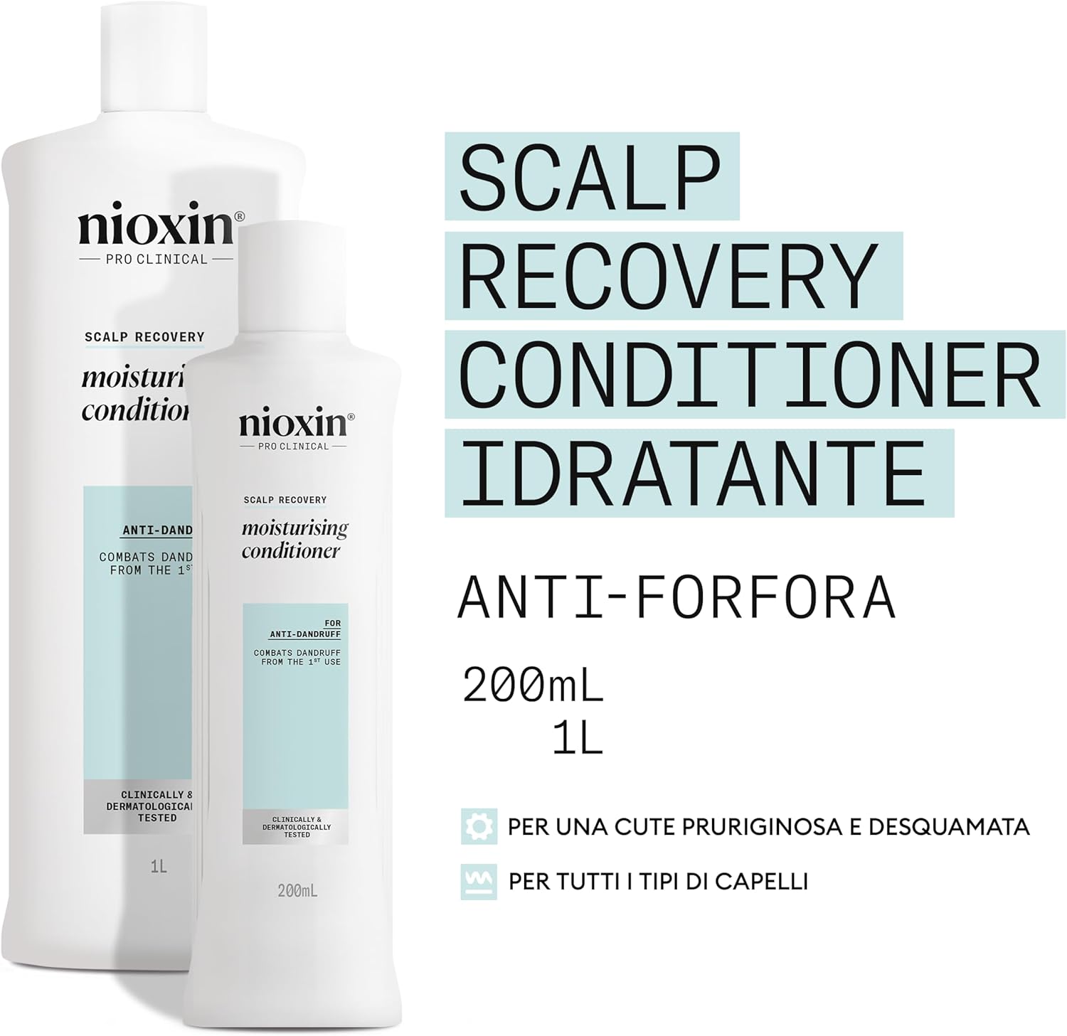 Thumbnail 1 de Nioxin Scalp Recovery Moisturising Conditioner (1L) – balsamo idratante per cute secca e irritata con aminoacidi
