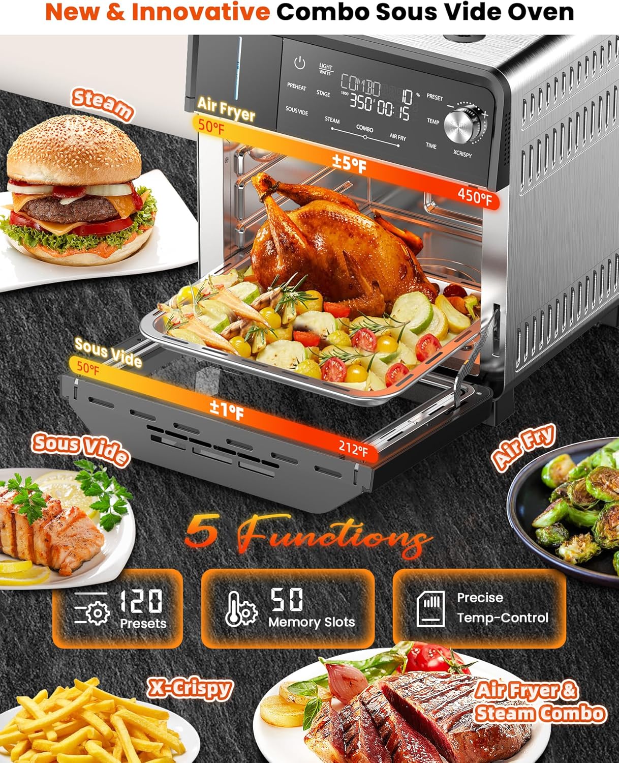 Thumbnail 2 de Nuwave Combi Steam Oven 120 presets
